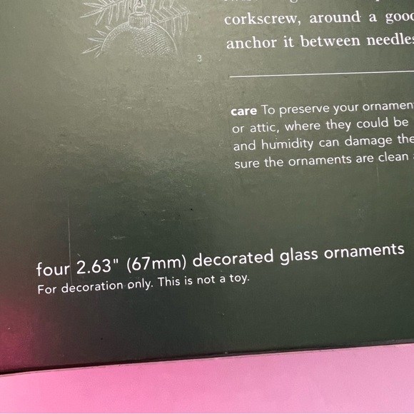 Set of 4 Christmas Ornaments with Poinsettias by Marta Stewart - Picture 6 of 14